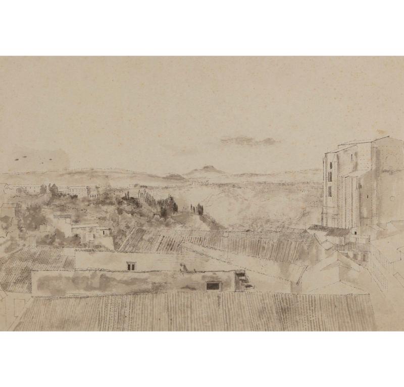 Escena italiana, pintura a pluma y tinta con aguada de Reginald Brill, años 50 aproximadamente

Más información:
Técnica: Pluma y tinta con aguada
33 x 48.3 cm
13 x 19 in

Reginald " Reggie" Brill fue un versátil artista y profesor del siglo XX.