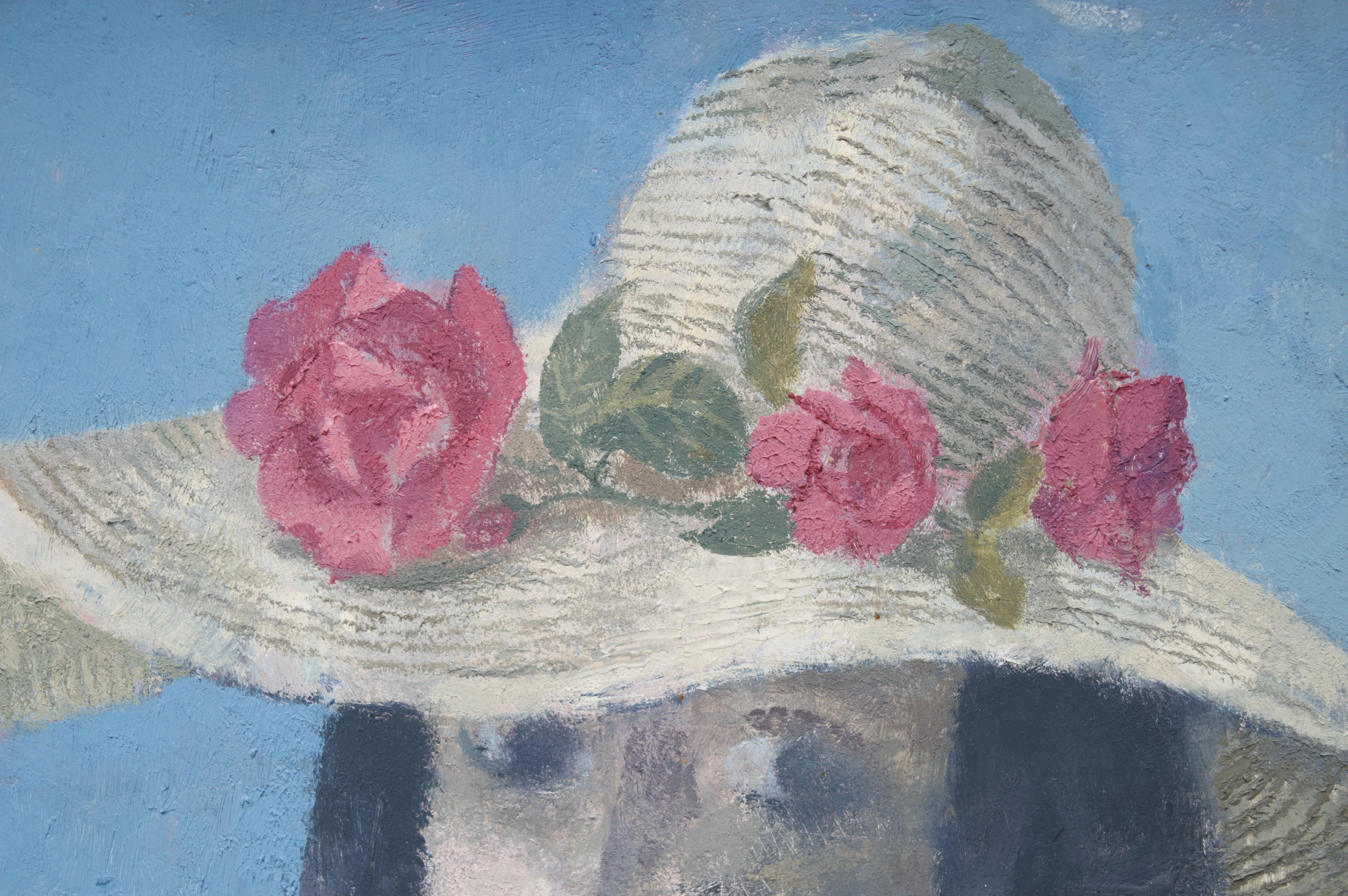 Reginald Brill (1902-1974)
The Sun hat,
Signed,
Oil on board,
9 x 12 inches.
14 x 17 inches with frame
​
Exhibited: The Phoenix Gallery, Lavenham, Suffolk, 1975.
​
Provenance: Private Collection; bought from the above exhibition

This wonderfully
