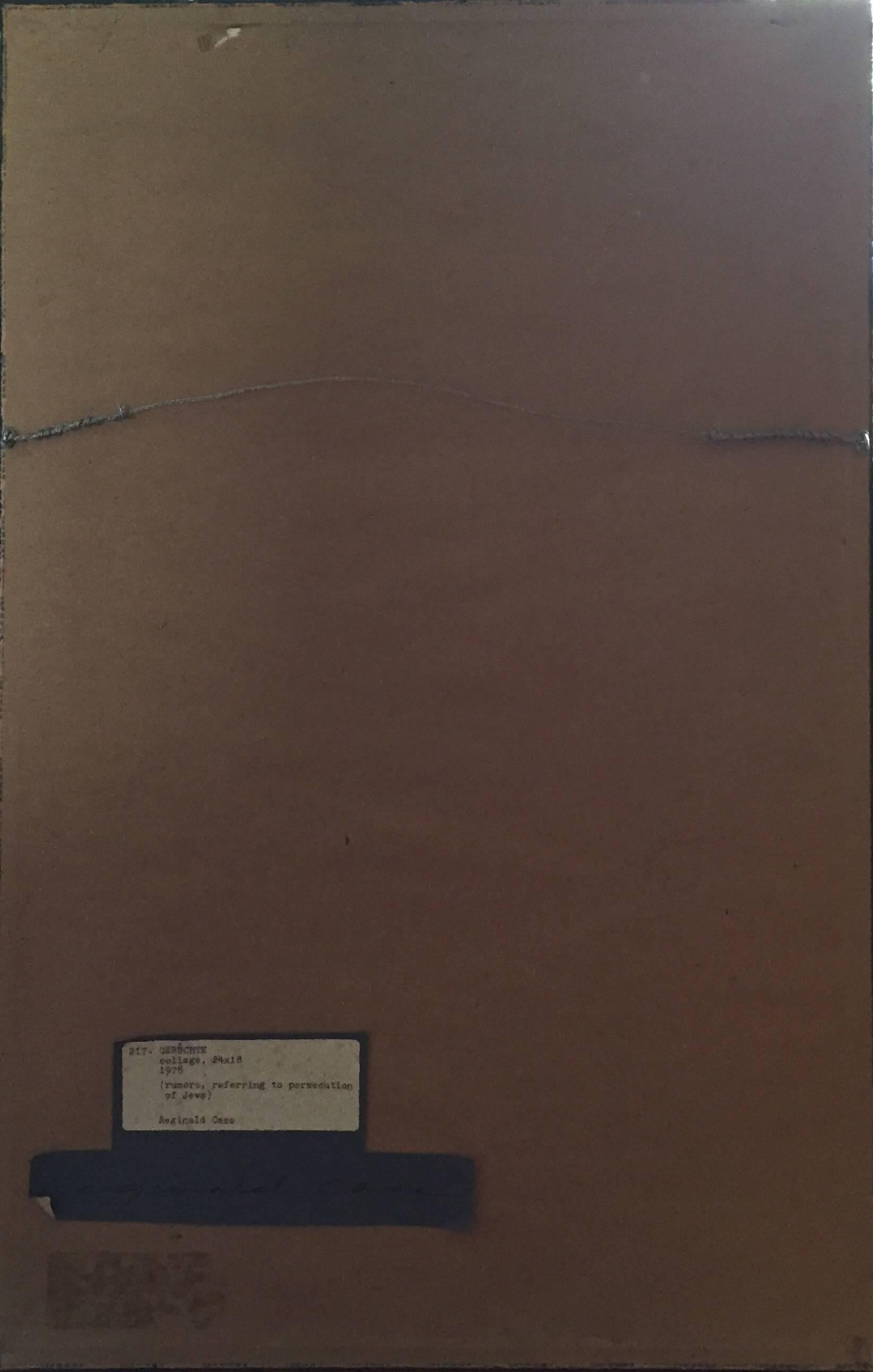 Geruchte (Rumors, Referring to Persecution of Jews) Original Collage en vente 1