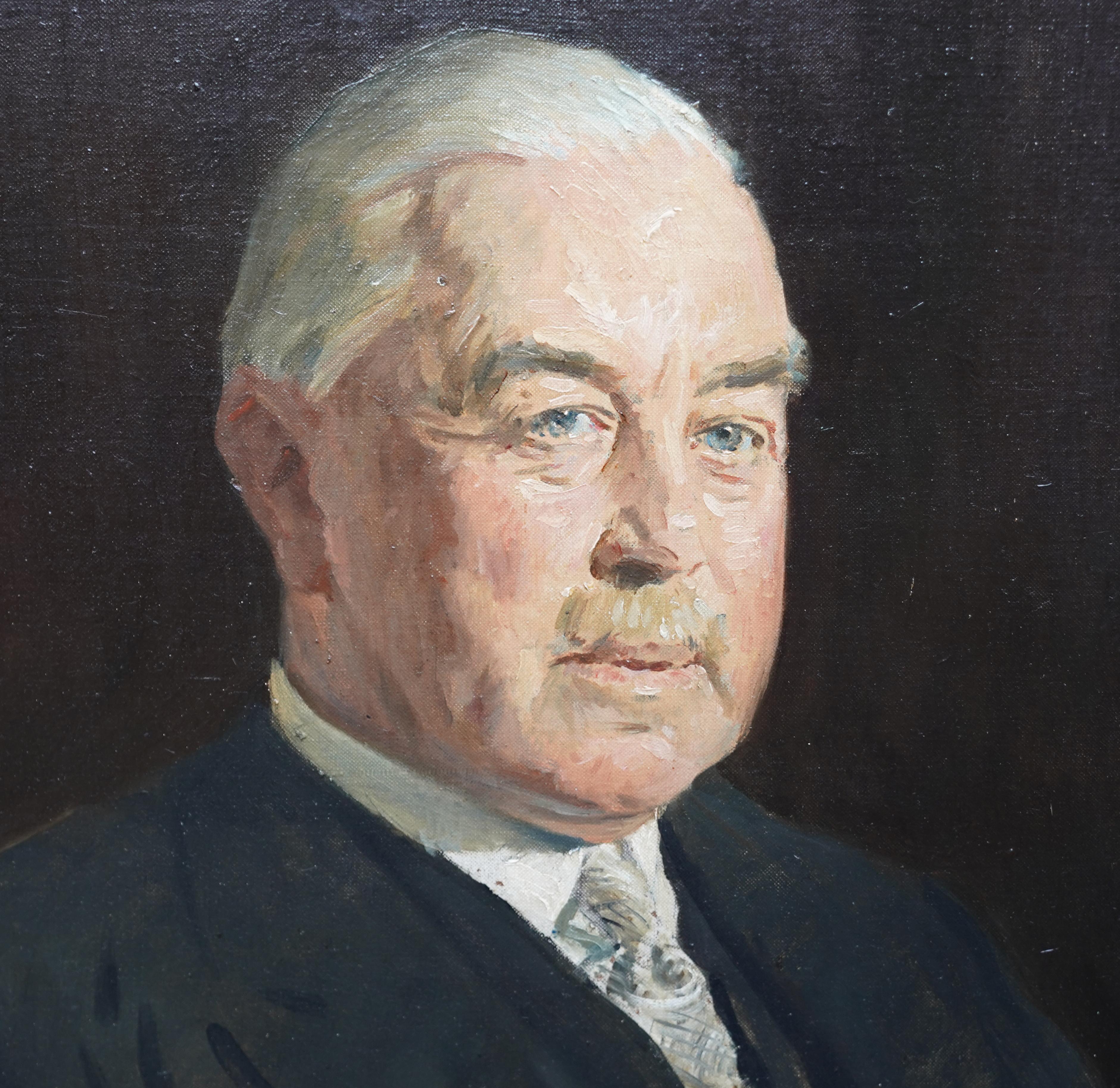 Portrait of a Gentleman - British 30's art Slade School artist oil painting   For Sale 1