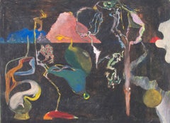 ""A Bright Sunny Night", Ölpastell auf Karton signiert auf Verso von Reginald K. Gee