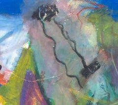 "No More Electric Toothbrushes, " Oil Pastel signed on Verso by Reginald K. Gee