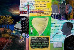 „Inspiration II“, Gemälde in Mischtechnik auf Leinwand, signiert von Reginald K. Gee