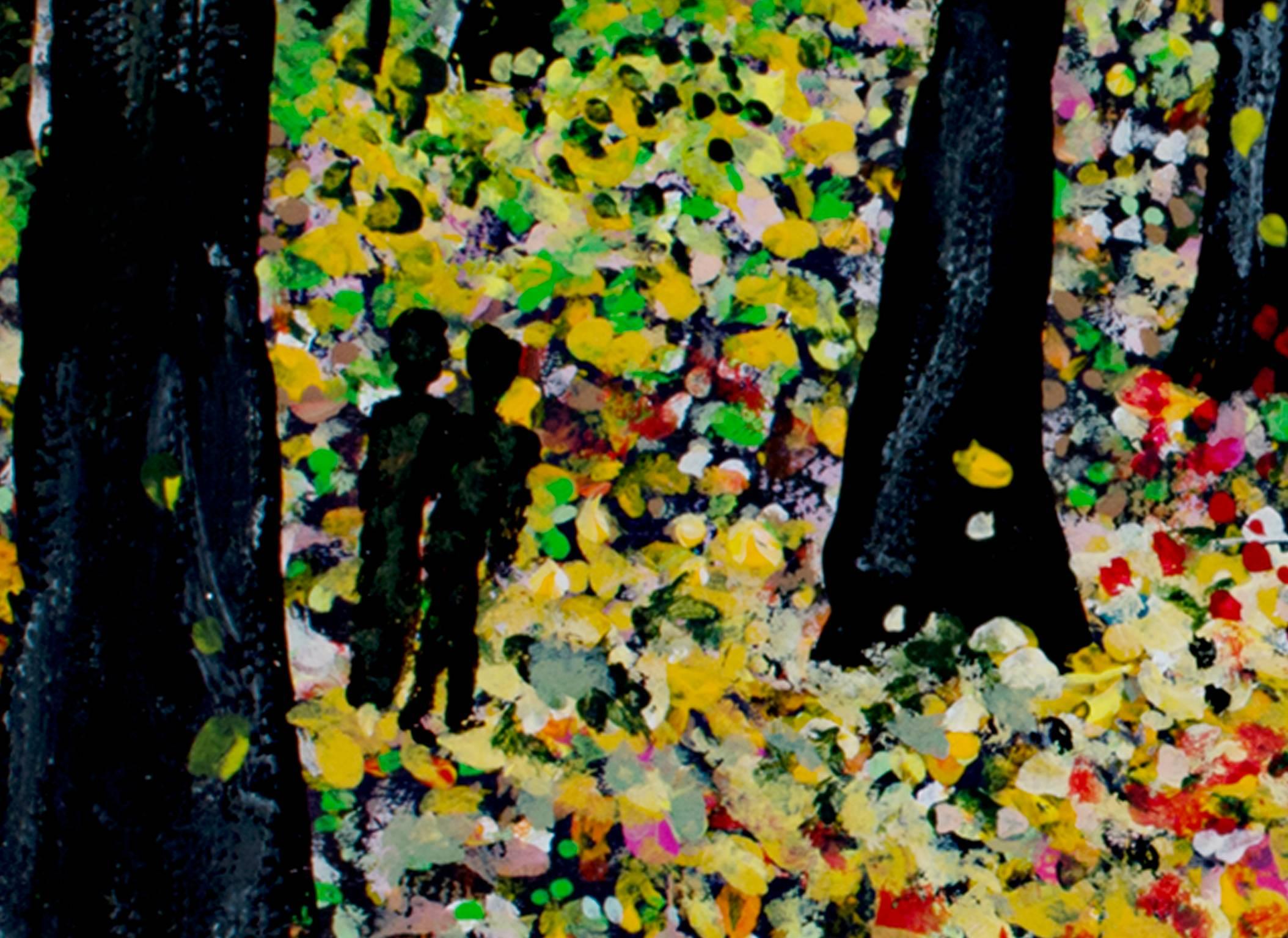 „Bland Impressions of Easy Park (Die Herbstkollektion)“, Acryl, signiert von Gee (Neue Wilde), Painting, von Reginald K. Gee