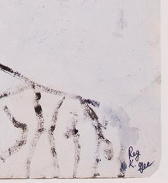 "Evening Before Haircut--Self-Portrait, " Acrylic and Enamel by Reginald K. Gee