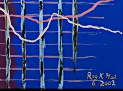 "Isaiah II--Quaspace for Cow", acrilico su tela astratta di Reginald K. Gee