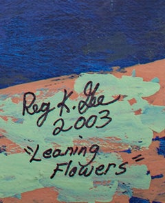 "Leaning Flowers, " Double-sided Acrylic & Watercolor by Reginald K. Gee