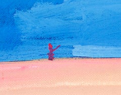 "Por aquí", pintura acrílica surrealista sobre lienzo de Reginald K. Gee