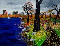 "That Must've Been an Angel, " Acrylic on Canvas signed by Reginald K. Gee