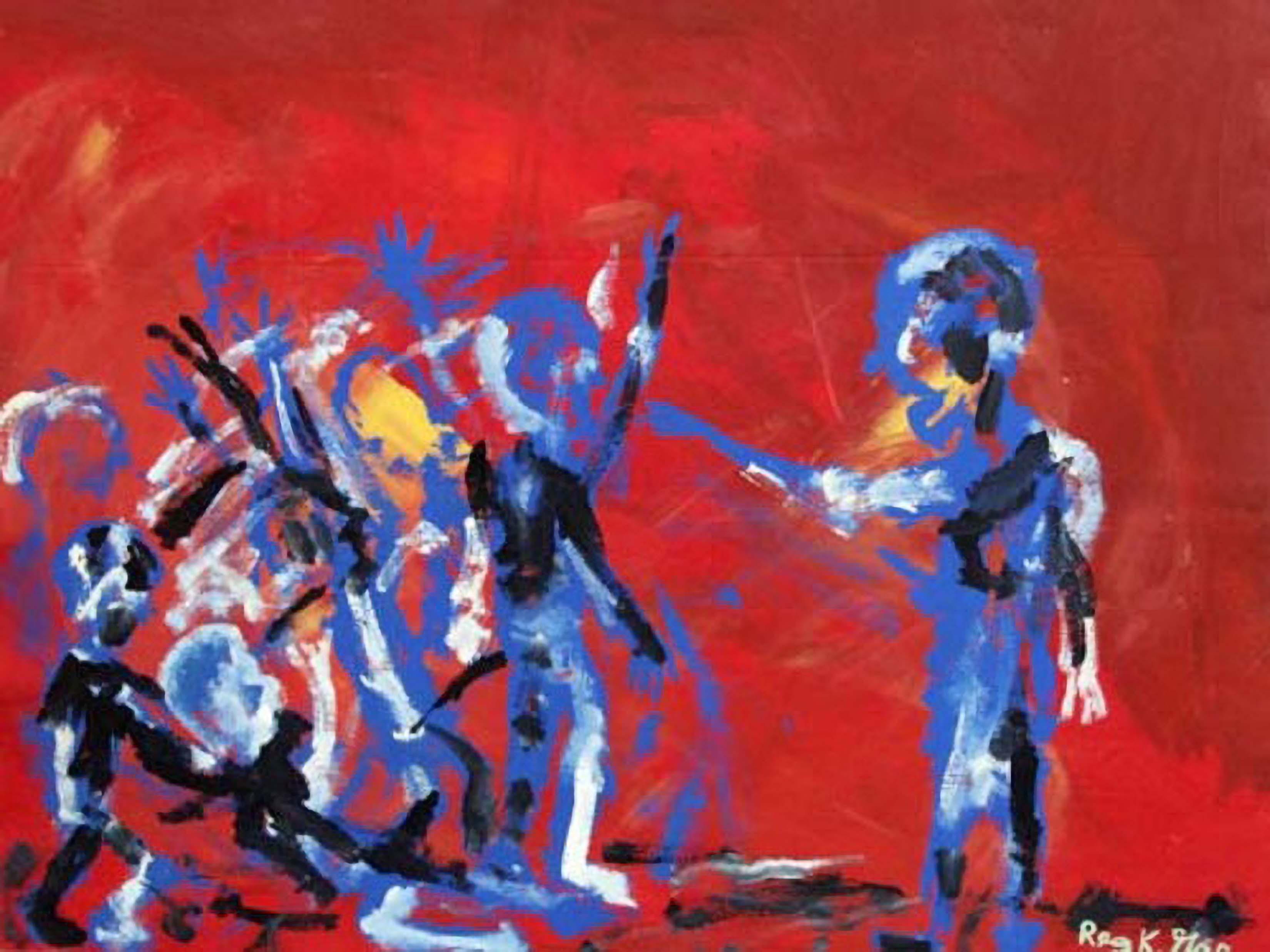 Reginald K. Gee Figurative Painting – Die pfingstliche Erfahrung