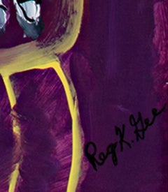 "Waiting Terresa, " Acrylic on Parchment Paper signed by Reginald K. Gee