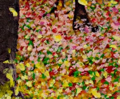 "Cos'è la gioia", Acrilico su tela Paesaggio autunnale firmato da Reginald K. Gee