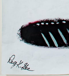 ""Die erste Billion Dollar-Vase der Welt" Acryl auf Pergamentpapier von Reginald K Gee