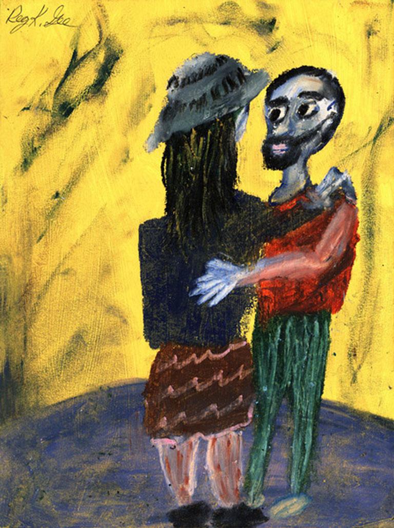 Reginald K. Gee Figurative Print - "See Ya Next Week, " Giclee Print after 1999 Mixed Media signed by Reginald Gee