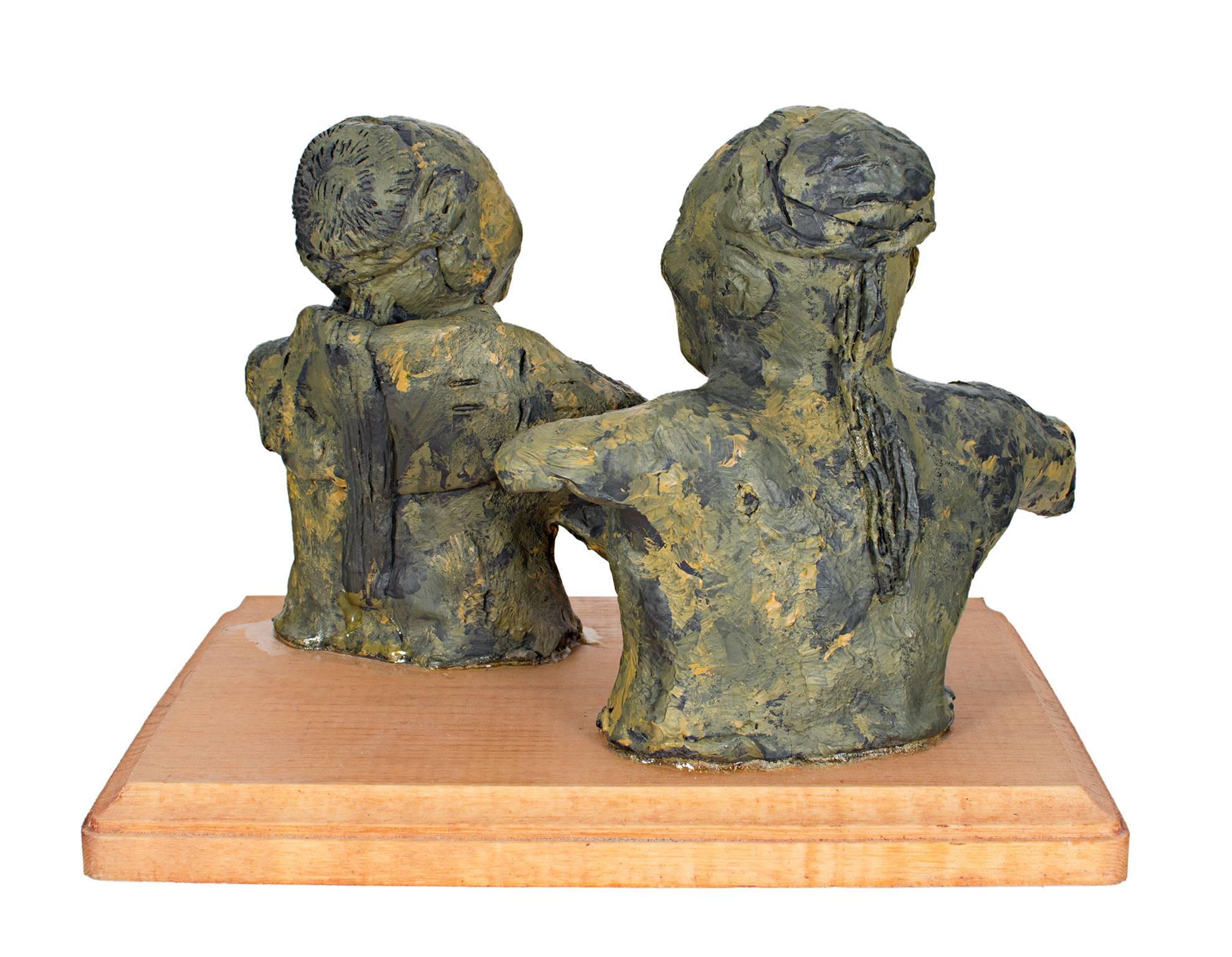 „Epoxy Glued Ming Dynasty“, Original-Ton-Skulptur, signiert von Reginald K. Gee im Angebot 1