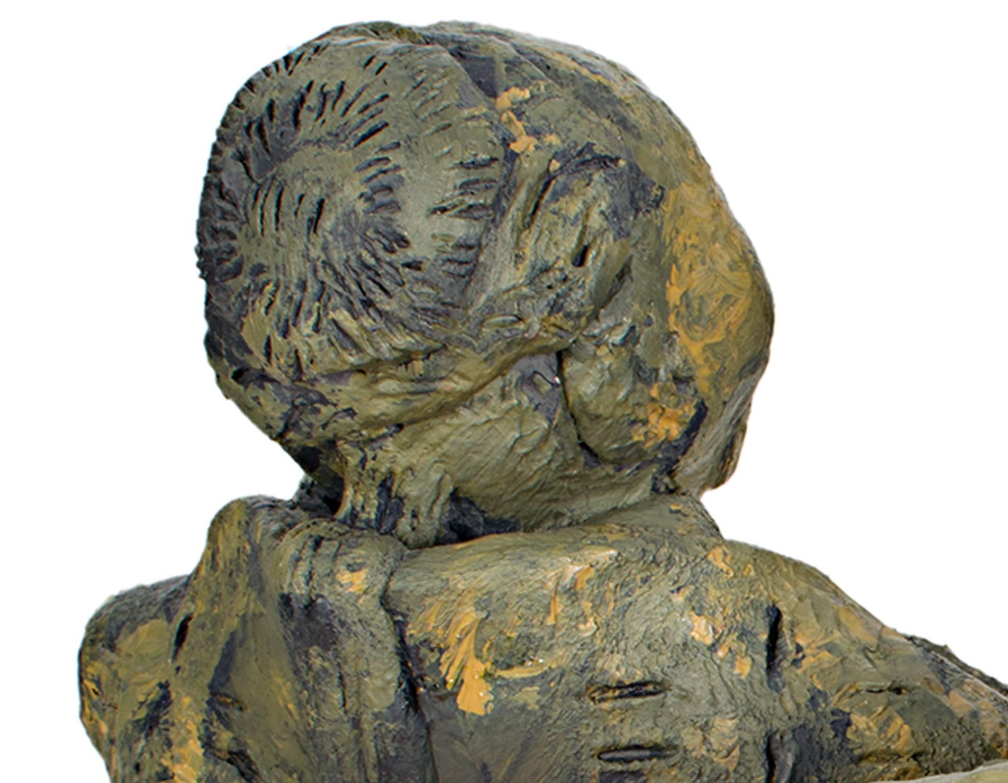 „Epoxy Glued Ming Dynasty“, Original-Ton-Skulptur, signiert von Reginald K. Gee im Angebot 2