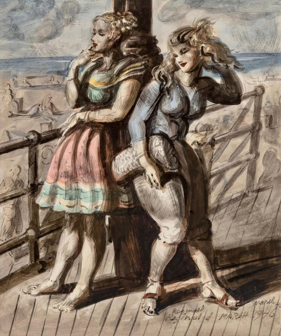 Girls on a Boardwalk