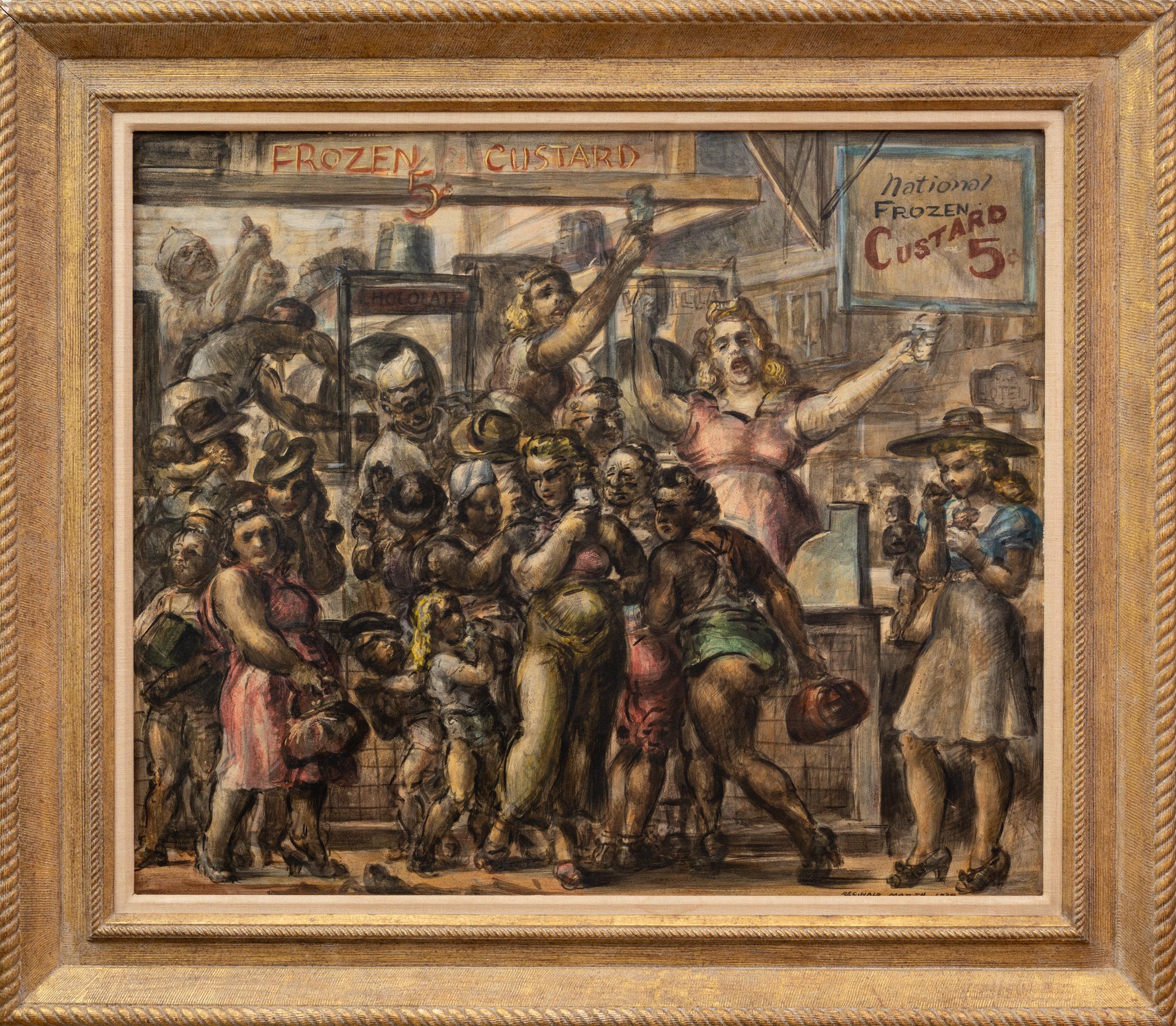 Frozen Custard - Painting di Reginald Marsh