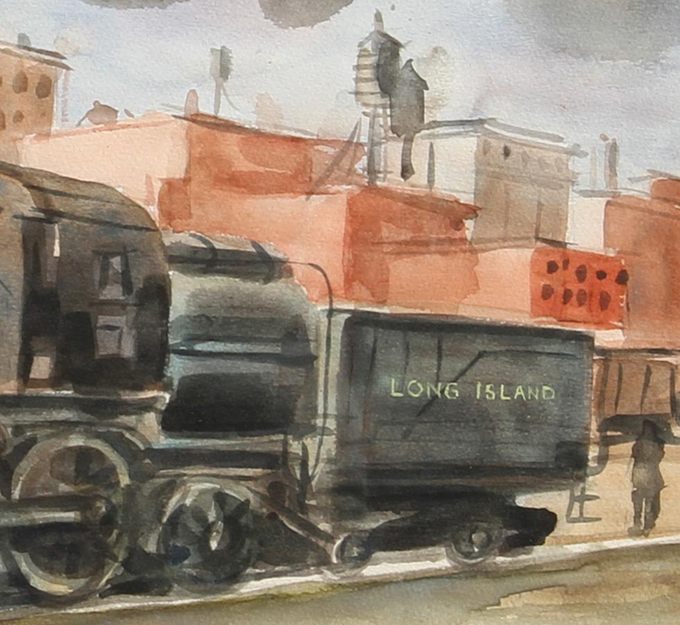The „Cannonball“, Locomotives Aquarell von Reginald Marsh 2