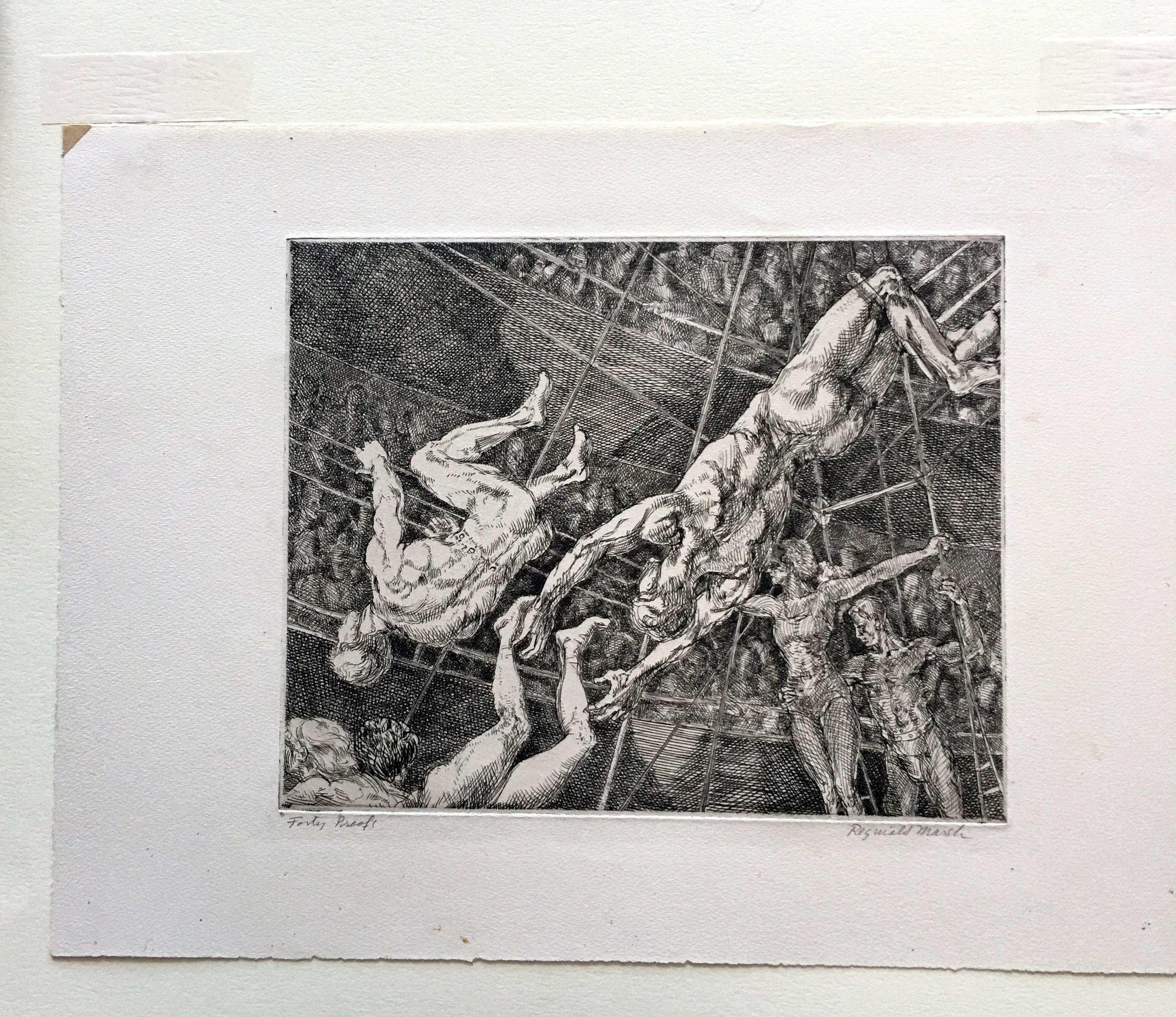 Flying Concellos – Print von Reginald Marsh