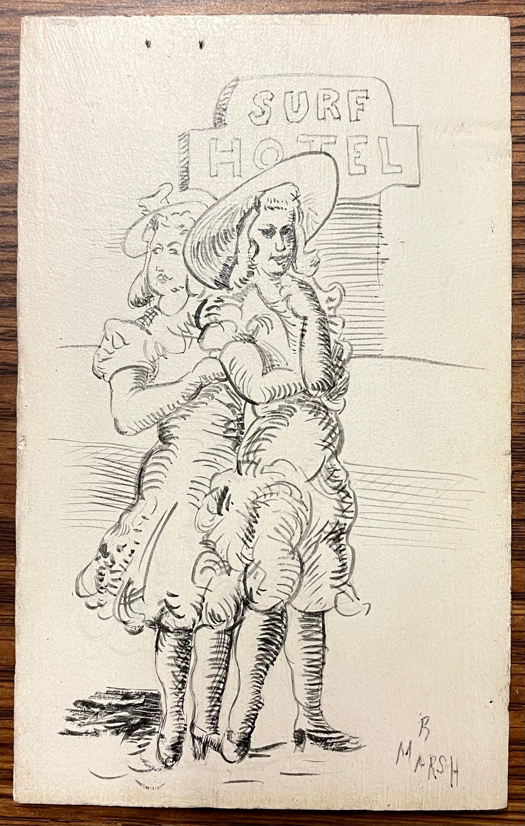 FROZEN-CUSTARD undSTUDY für FROZEN-CUSTARD – Print von Reginald Marsh