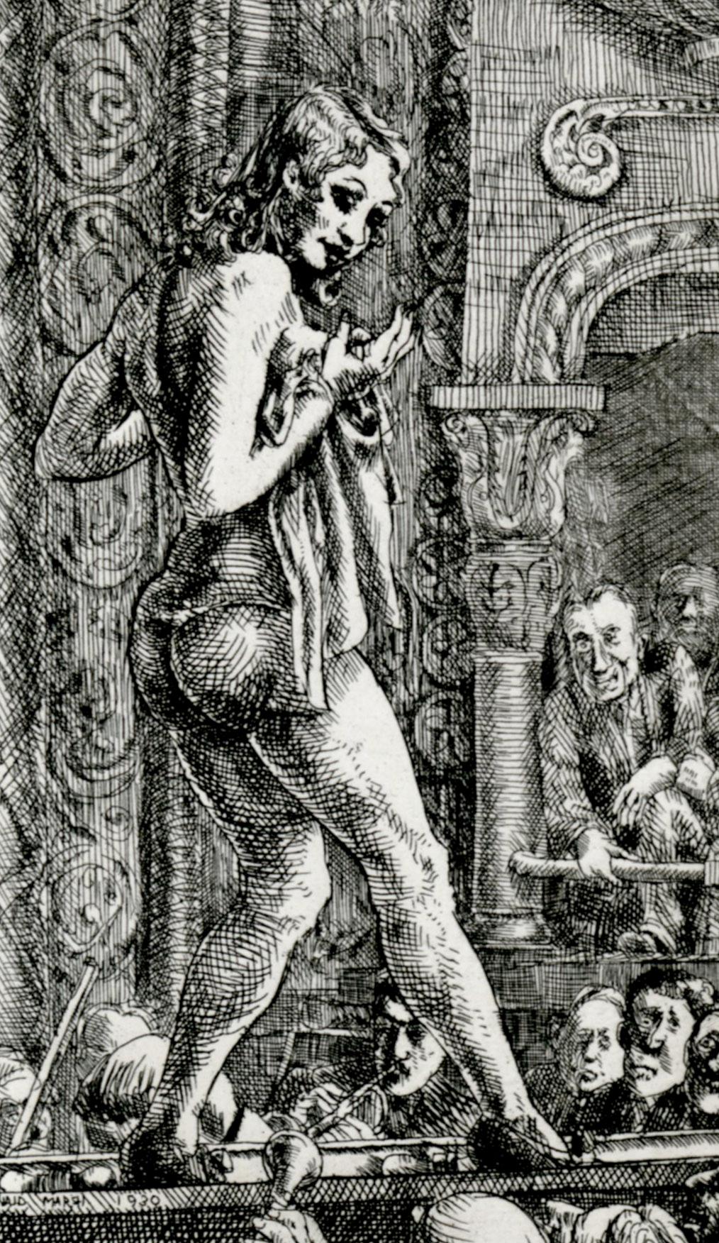 Gaiety Burlesk - Print by Reginald Marsh