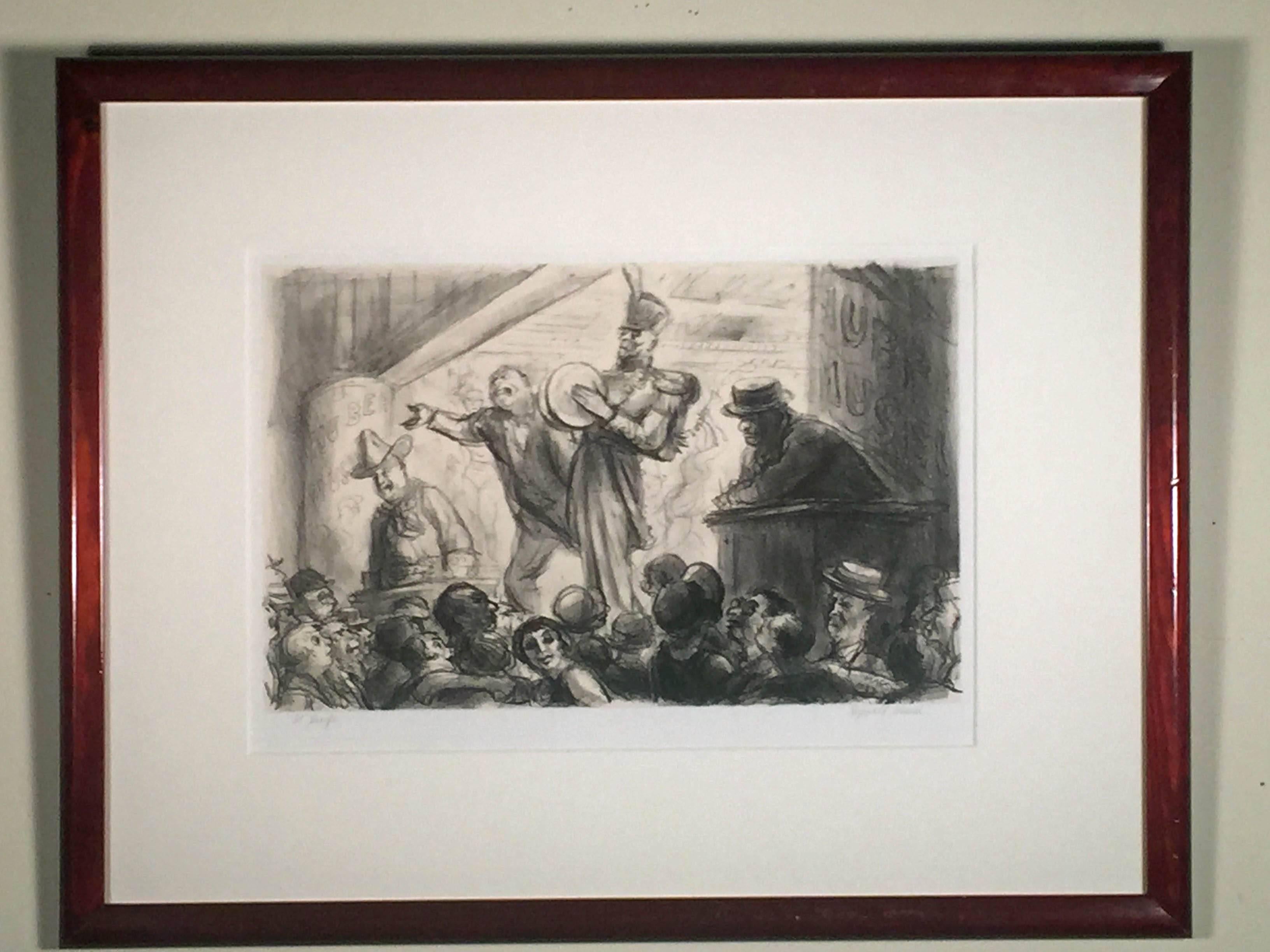 HUBER'S MUSEUM – Print von Reginald Marsh