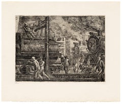 Locomotive che si abbeverano" - Realismo sociale della Scuola Ashcan