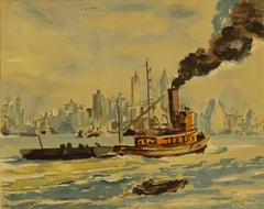 Vintage Tug Boat in New York Harbor