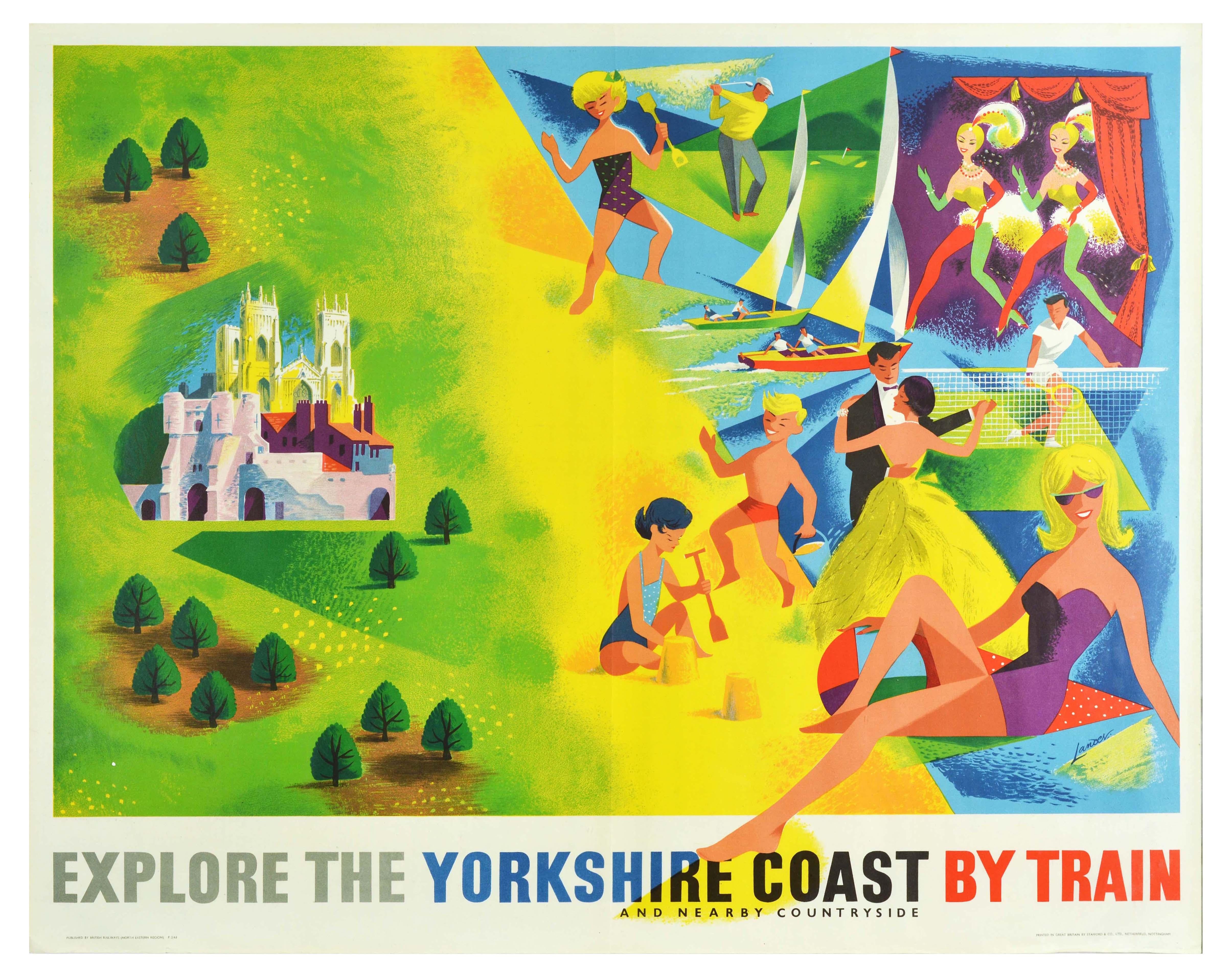 Reginald Montague Lander Print - Original Vintage Railway Poster Explore The Yorkshire Coast Countryside By Train