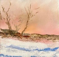 Impressionista astratto Tramonto a dicembre Pittura a olio Reginald Pollack