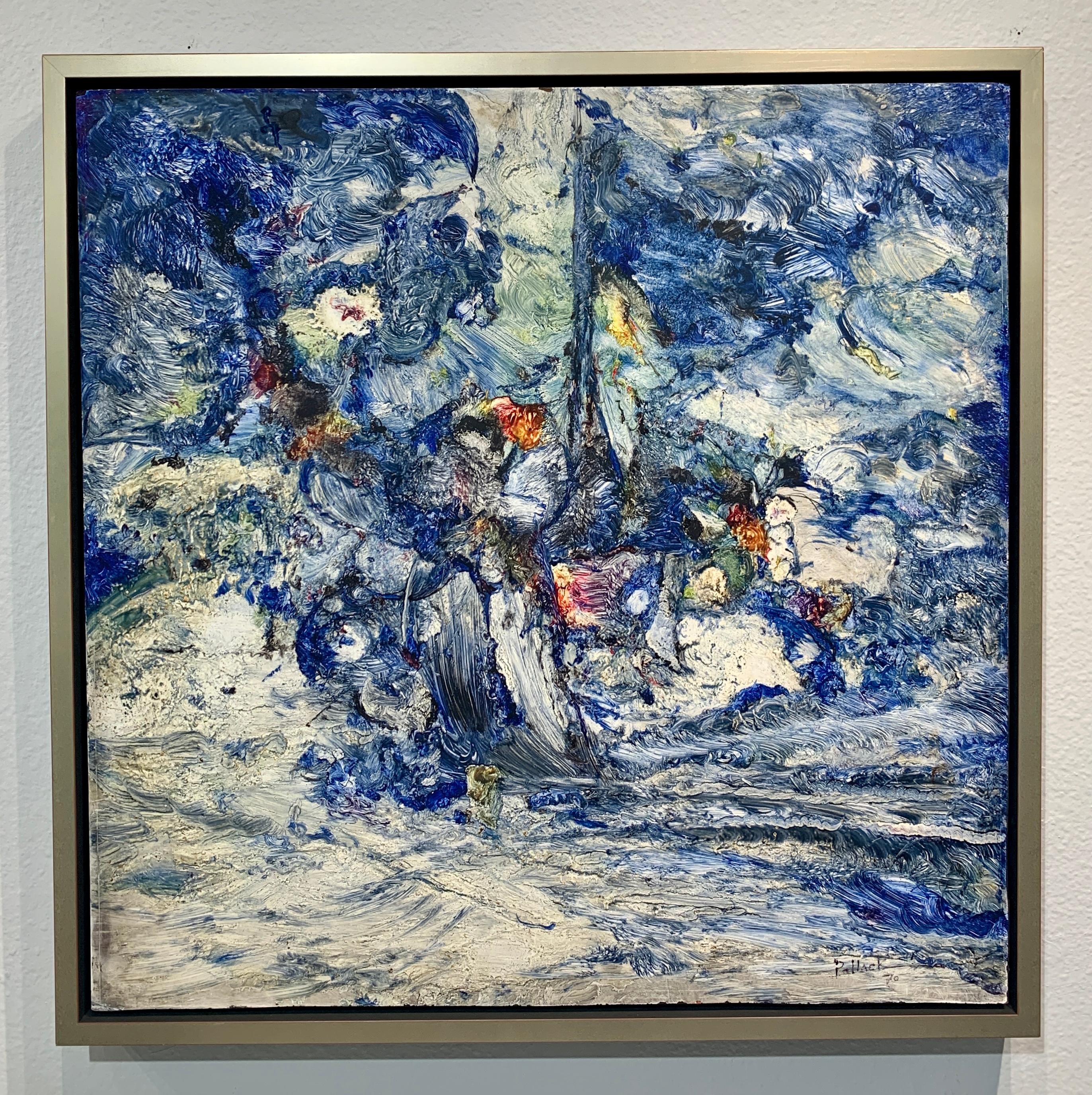 God Creates the Sea, Reginald Pollack Abstract Expressionist Oil Masonite 1970 Framed

An early work.

Oil on Masonite painting by late American Artist Reginald Pollack.  It has a 1/4" to 3/8" white masonite border.  A new black frame is available,