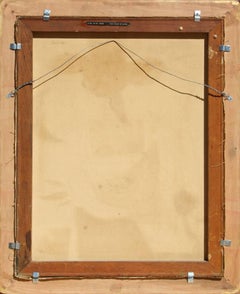 Girl with Cock, Oil Painting by Reginald Wilson