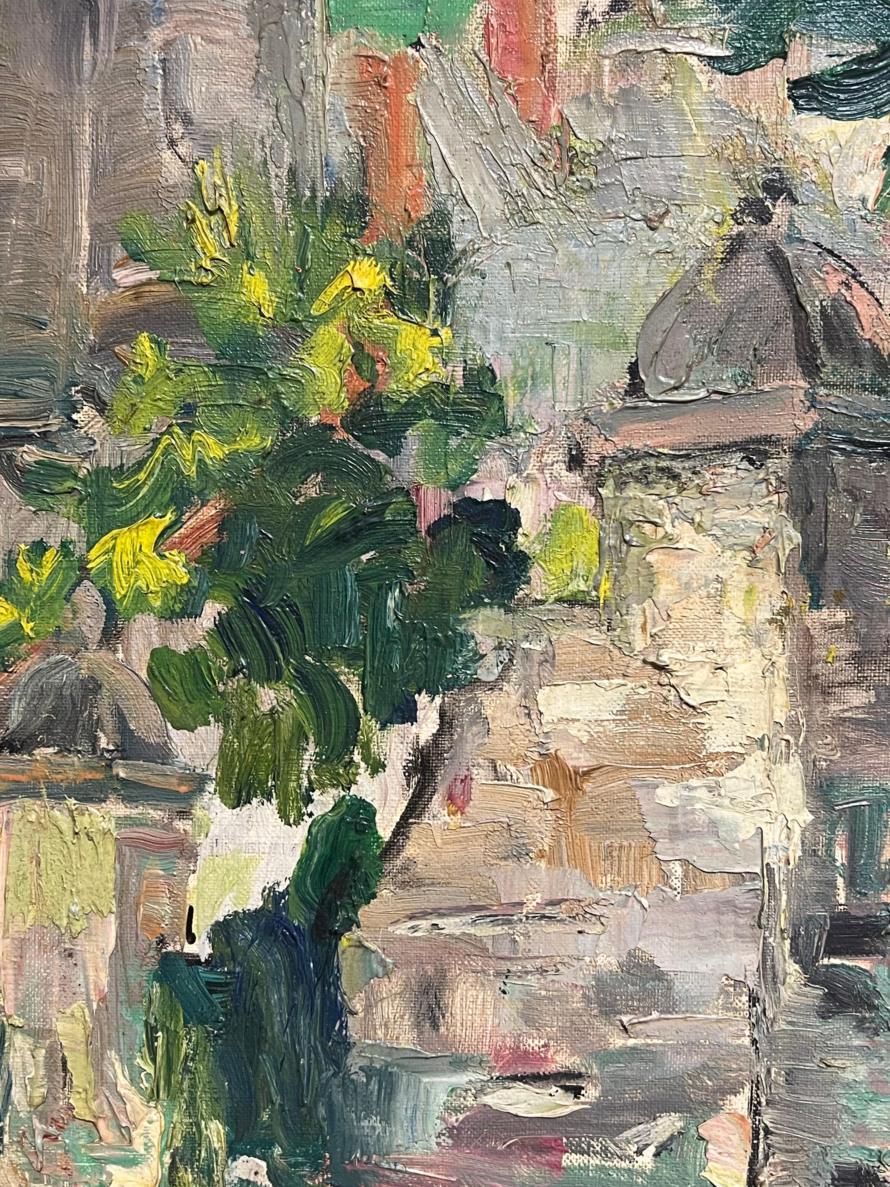 Charming Garden Path
Mid 20th Century
signed by Regine David (French mid 20th century, female)
oil on canvas, framed
framed: 21 x 25 inches
canvas: 19.5 x 24.5 inches
Provenance: private collection, Paris
Condition: very good condition