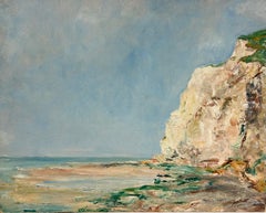 Coastal Cliffs and Tranquil Sea Under a Vast Sky A Serene Seascape