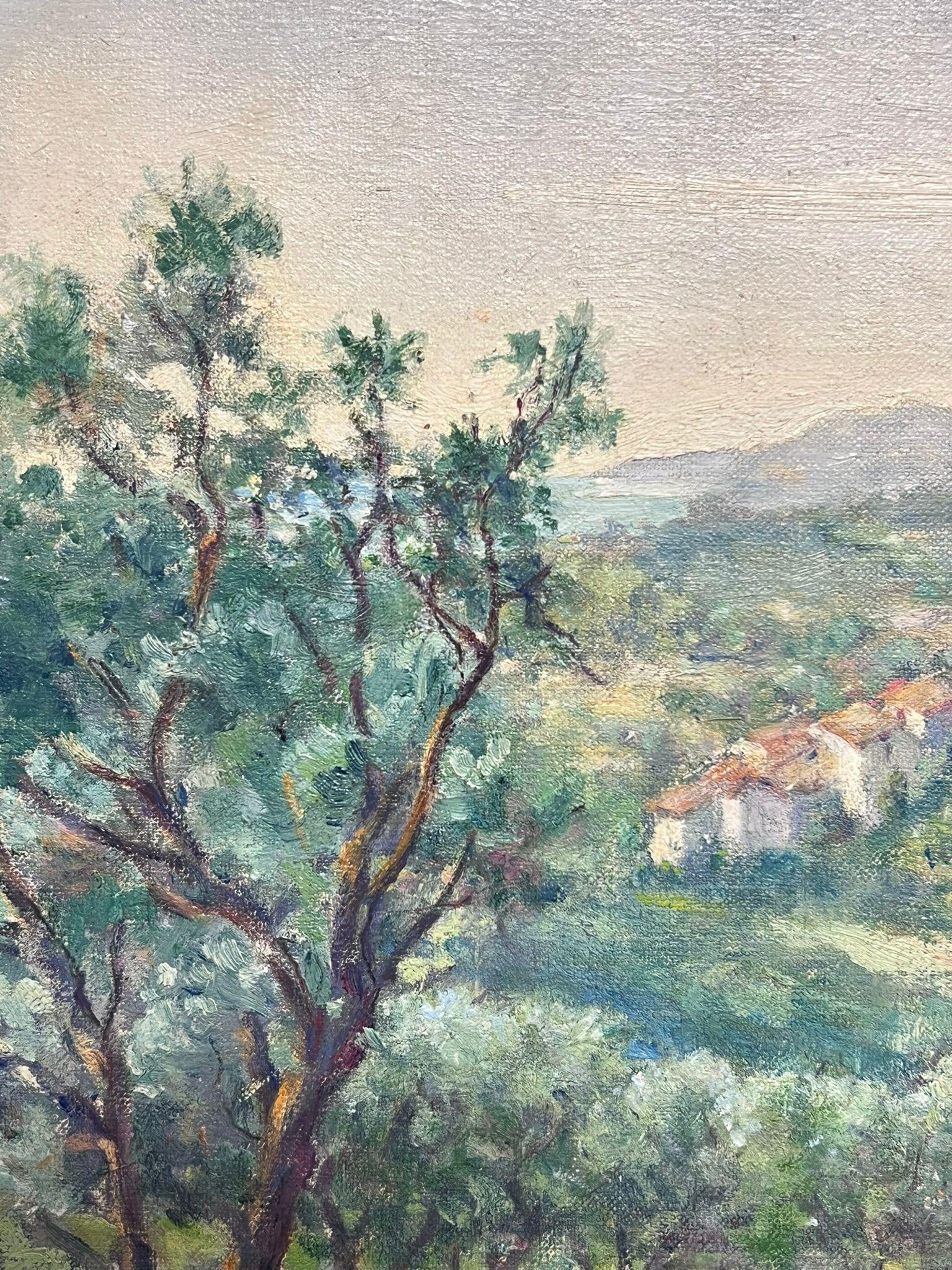 Olivar francés en un valle iluminado por el sol Pintura al óleo serena - Painting Posimpresionista de Regine David