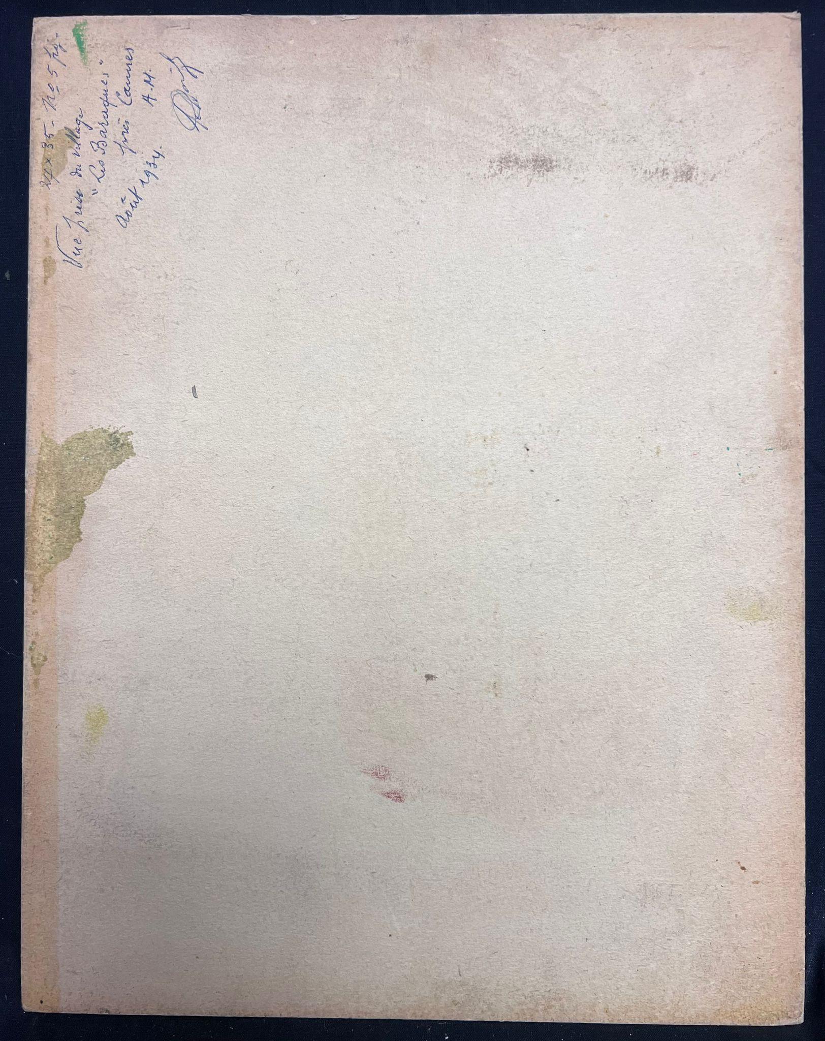 Olivar francés en un valle iluminado por el sol Pintura al óleo serena en venta 4