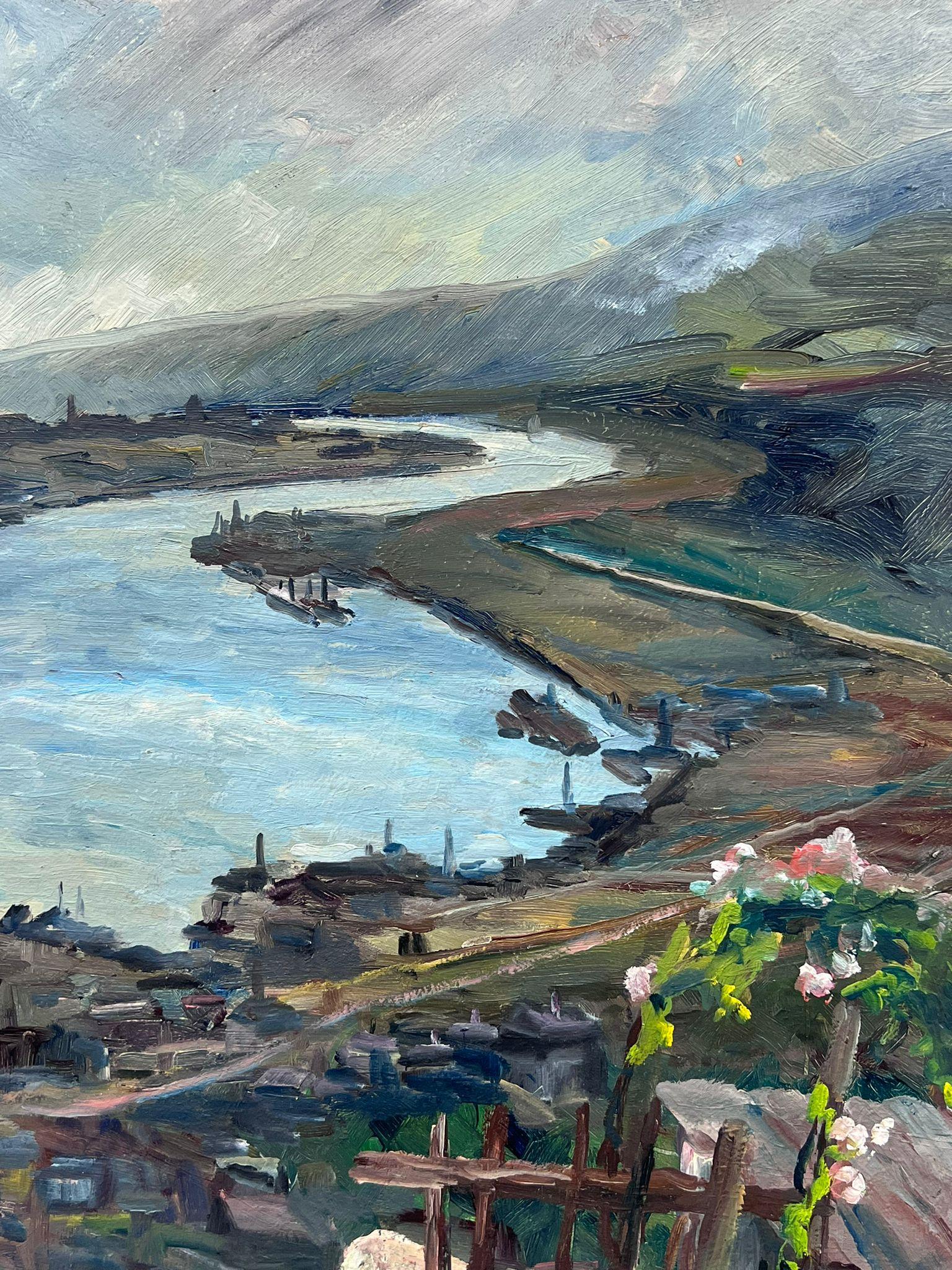 Die Küstenbucht
von Regine David (französische Künstlerin, 1910-2018)
aus dem Jahr 1952
Ölgemälde auf Karton, ungerahmt
Maße: 16 x 13 Zoll
Zustand: Das Gemälde ist in einem sehr guten und vorzeigbaren Zustand und sicherlich sehr original. Es wurde