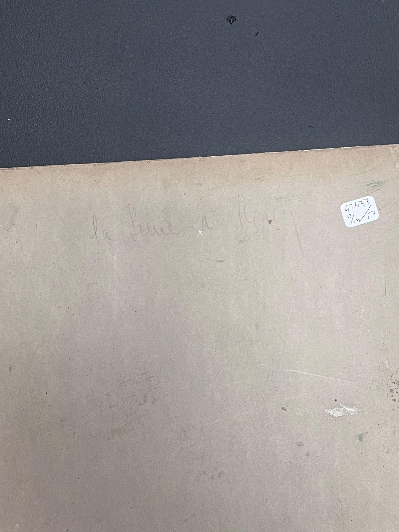 Mitte des 20. Jahrhunderts 1950er Jahre Französisch Post-Impressionist Öl Großer Fluss & Stadt im Angebot 1