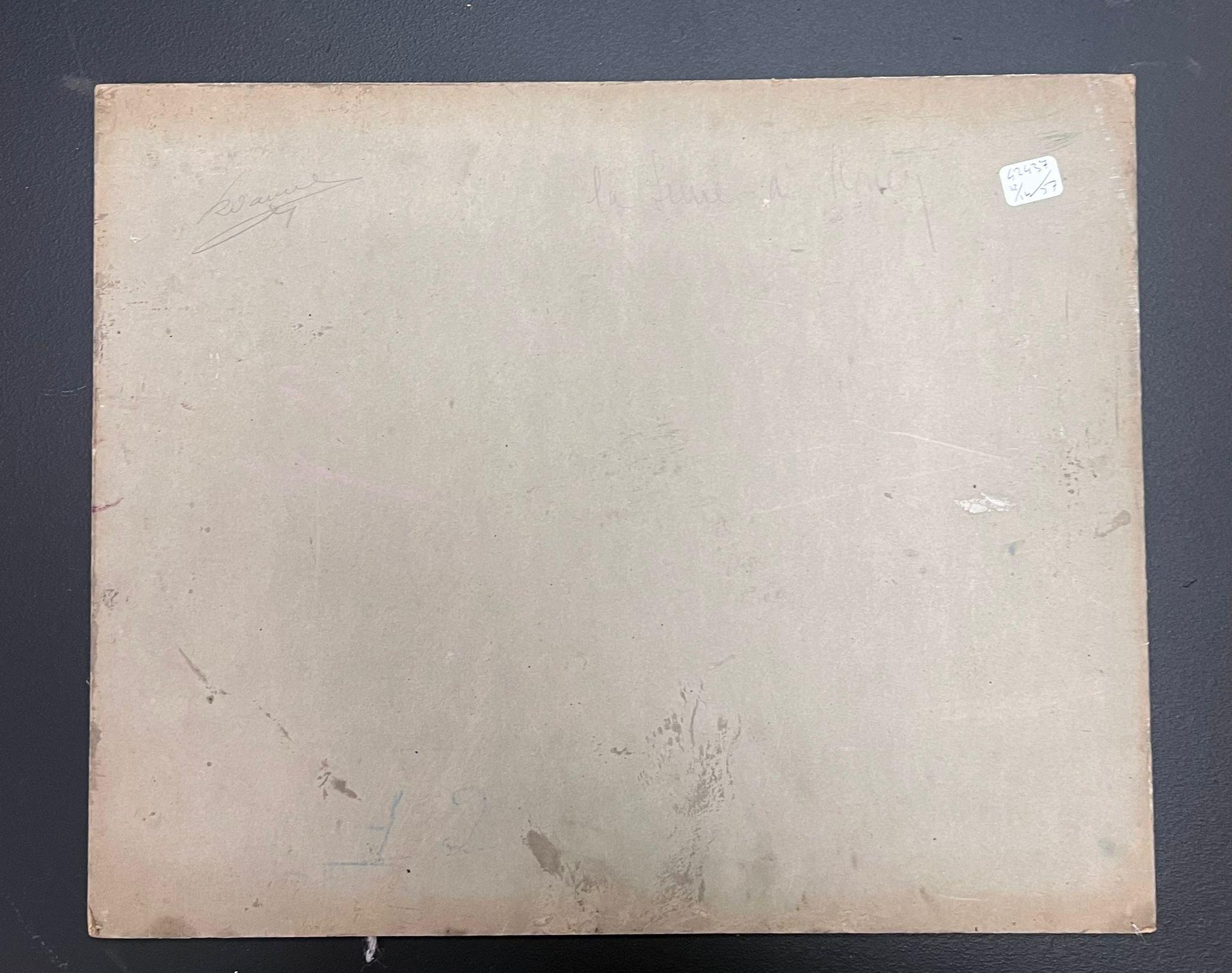 Mitte des 20. Jahrhunderts 1950er Jahre Französisch Post-Impressionist Öl Großer Fluss & Stadt im Angebot 2