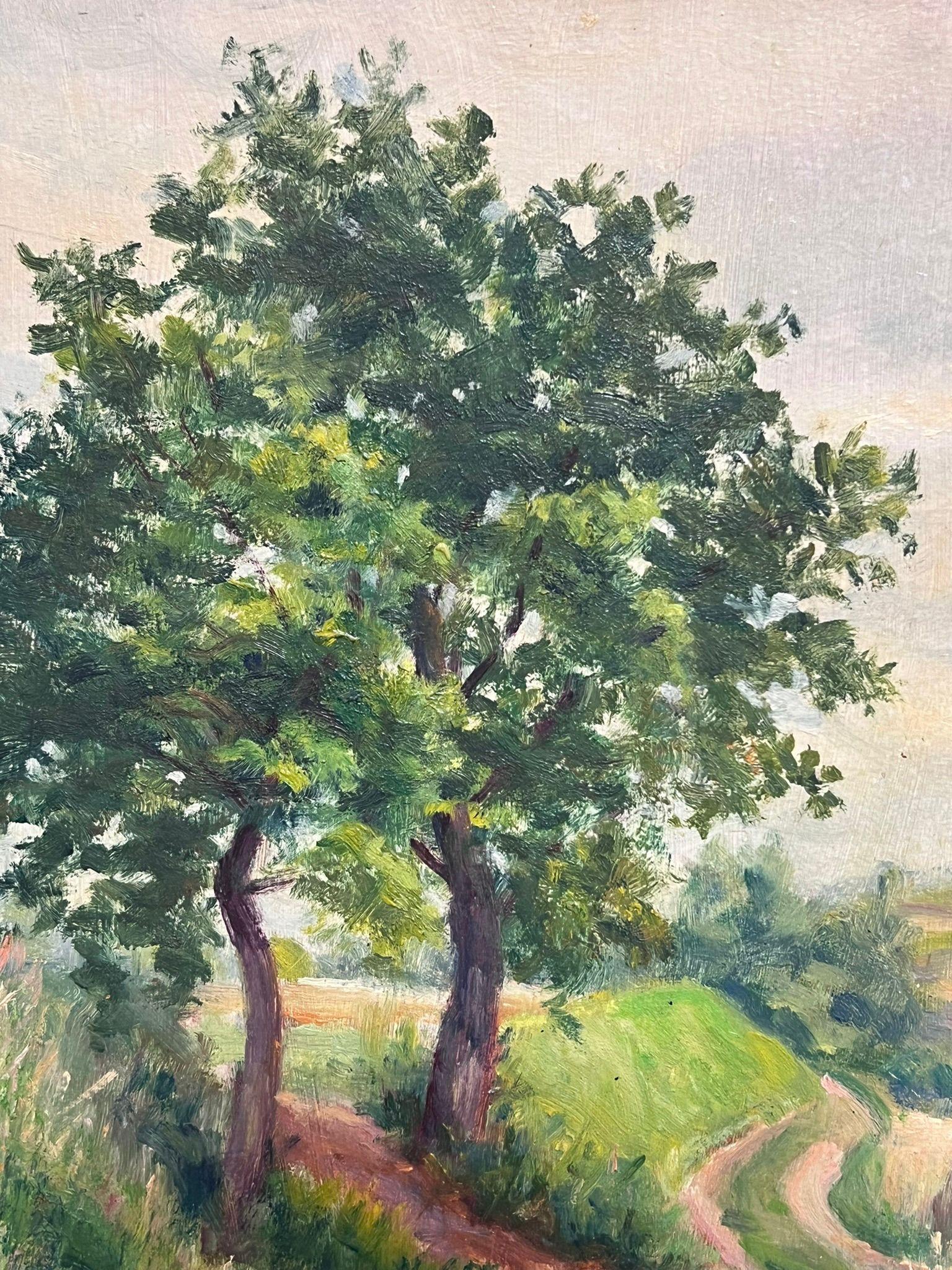 Septembre, 1959
von Regine David (französische Künstlerin, 1910-2018)
Ölgemälde auf Karton, ungerahmt
Maße: 13 x 16 Zoll
Zustand: Das Gemälde ist in einem sehr guten und vorzeigbaren Zustand und sicherlich sehr original. Es wurde zuvor im Nachlass