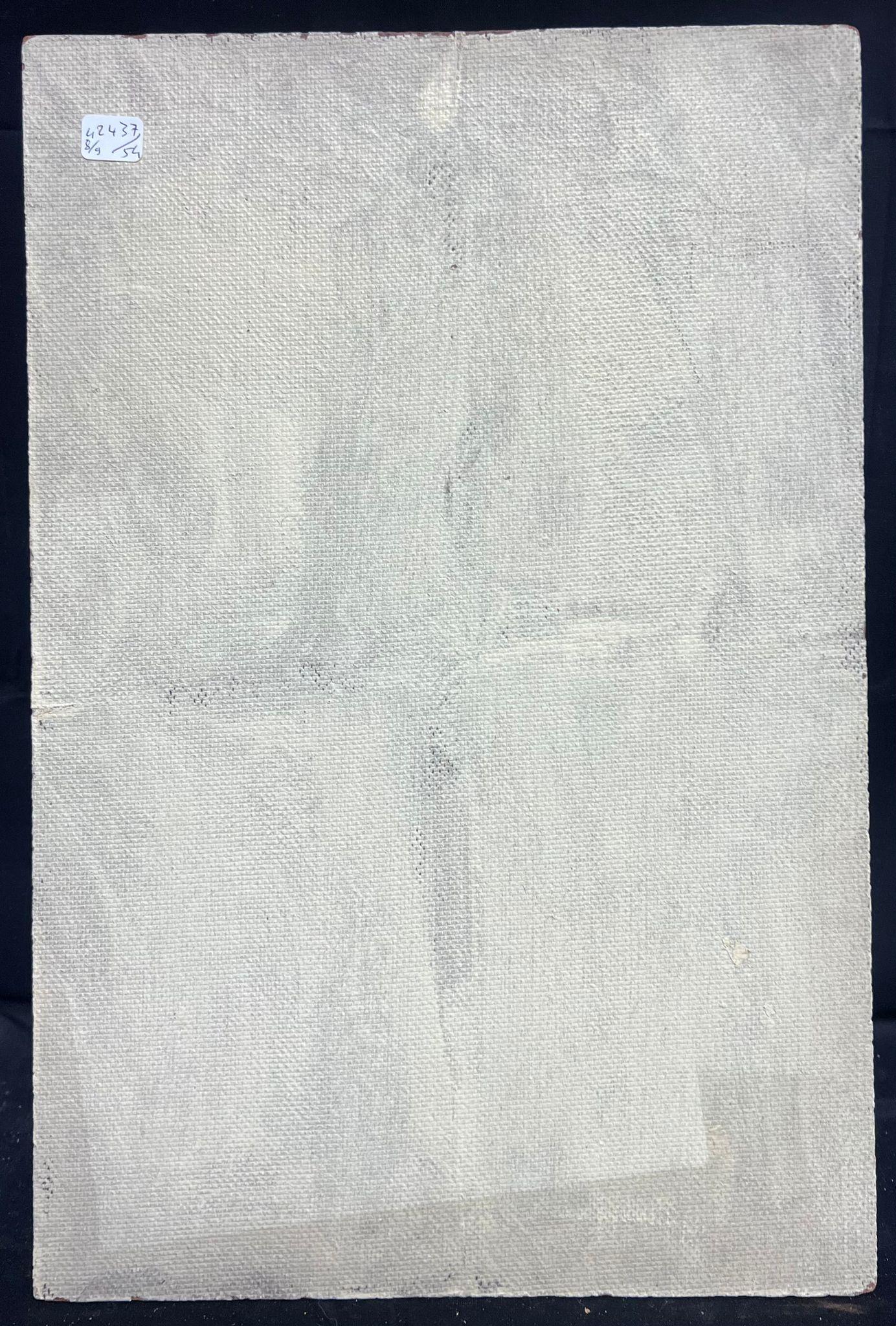 Olio post-impressionista francese della metà del XX secolo, anni '50, veduta di montagna alpina svizzera 4