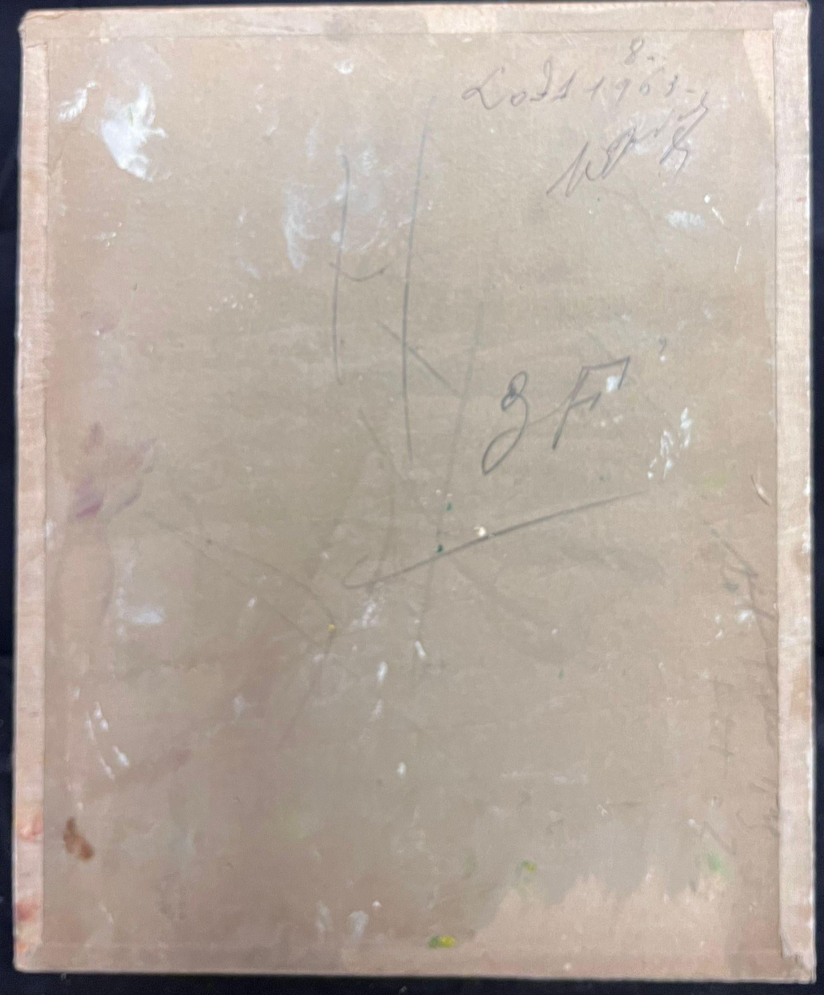 Die Woodland Avenue
von Regine David (französische Künstlerin, 1910-2018)
Ölgemälde auf Karton, ungerahmt
Maße: 10,75 x 9 Zoll
Zustand: Das Gemälde ist in einem sehr guten und vorzeigbaren Zustand und sicherlich sehr original. Es wurde zuvor im