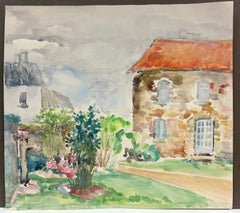 Mid 20th Century French Charming Cottage Garden Landscape
