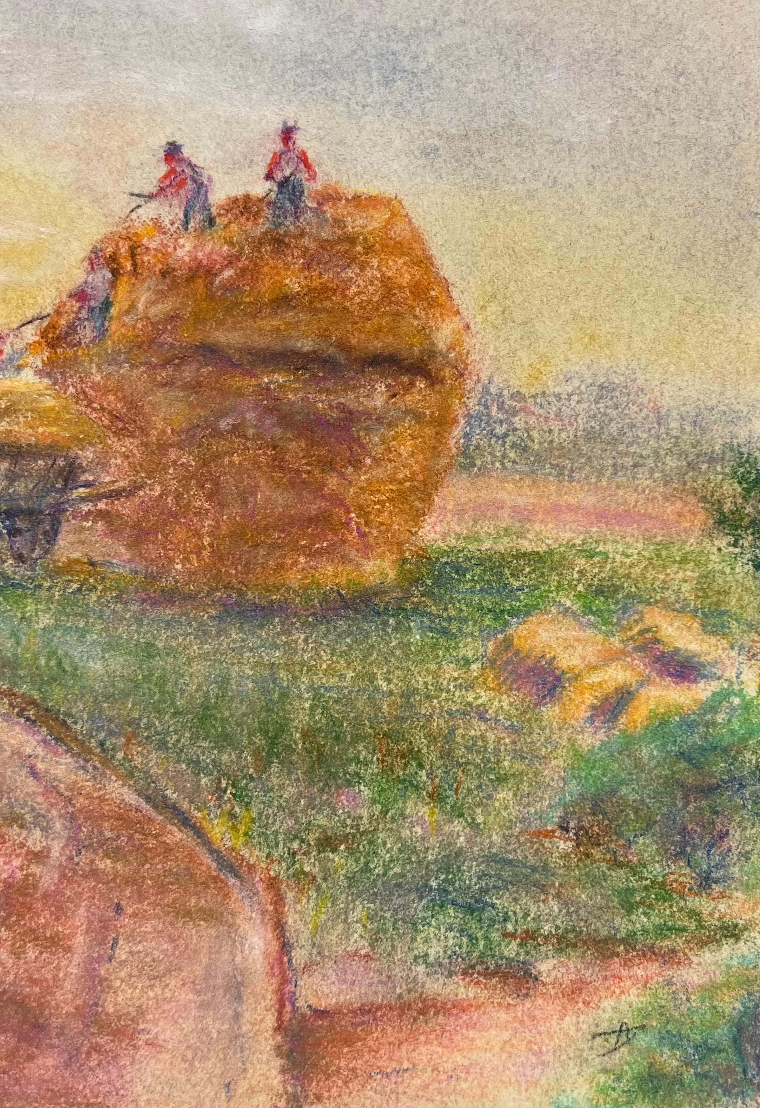 Raccolto estivo
firmata da David David (artista francese, 1910-2018)
pittura a pastello su carta d'artista
dipinto: 10 x 12 pollici
iscritto al verso
condizioni: Questo dipinto è in condizioni eccellenti, con colori vivaci e dettagli ben conservati.