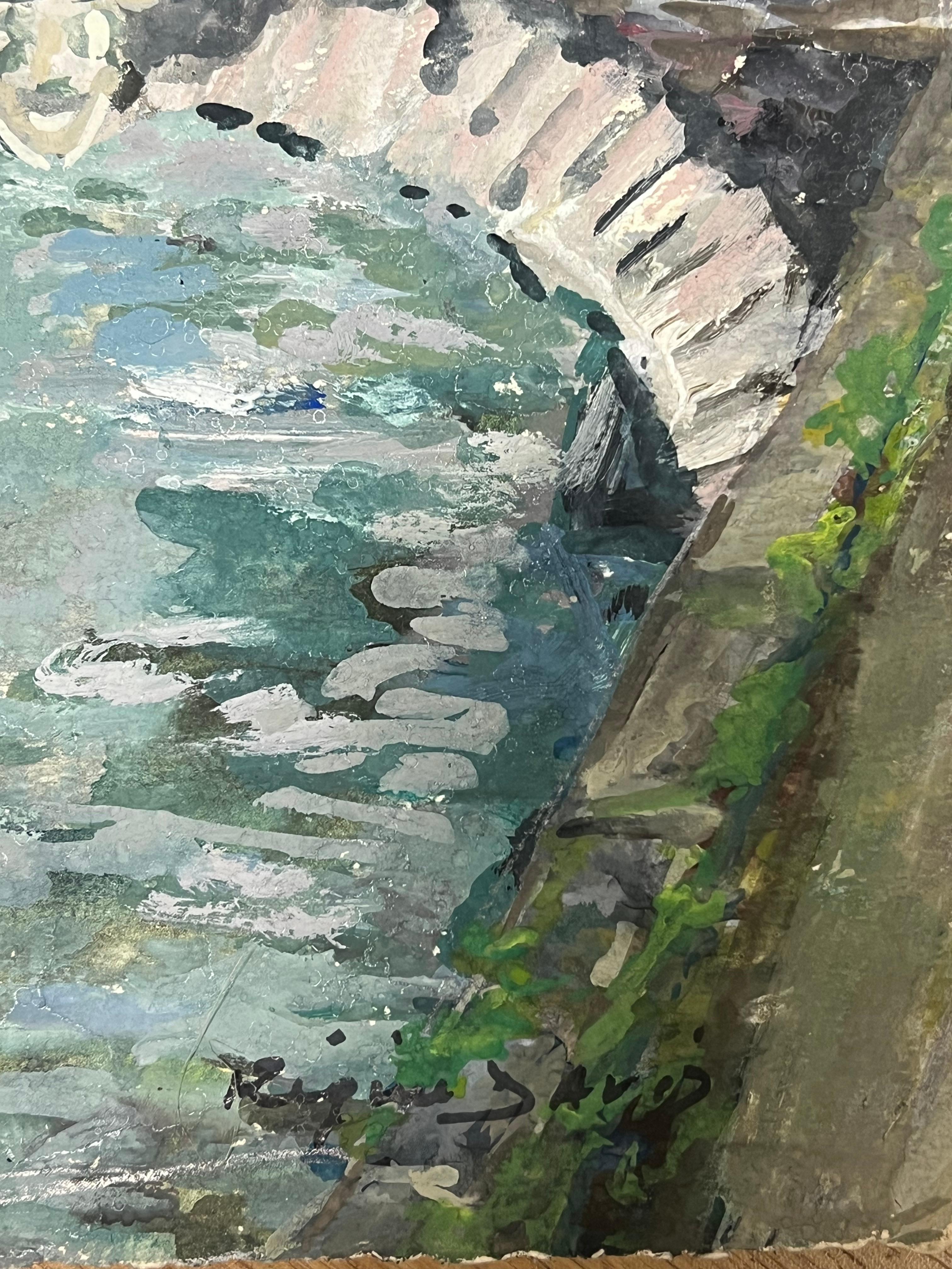 Parigi città Skyline fiume Senna Bella pittura impressionista francese in vendita 3