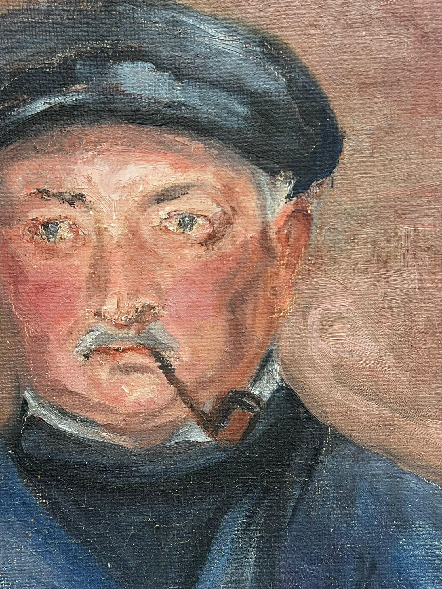 Portrait d'un homme à la pipe
signé par Regine David (artiste française, 1910-2018)
peinture à l'huile sur toile, non encadrée
mesure : 18 x 15 pouces
état : Cette peinture est en très bon état, avec des couleurs vibrantes et des détails bien