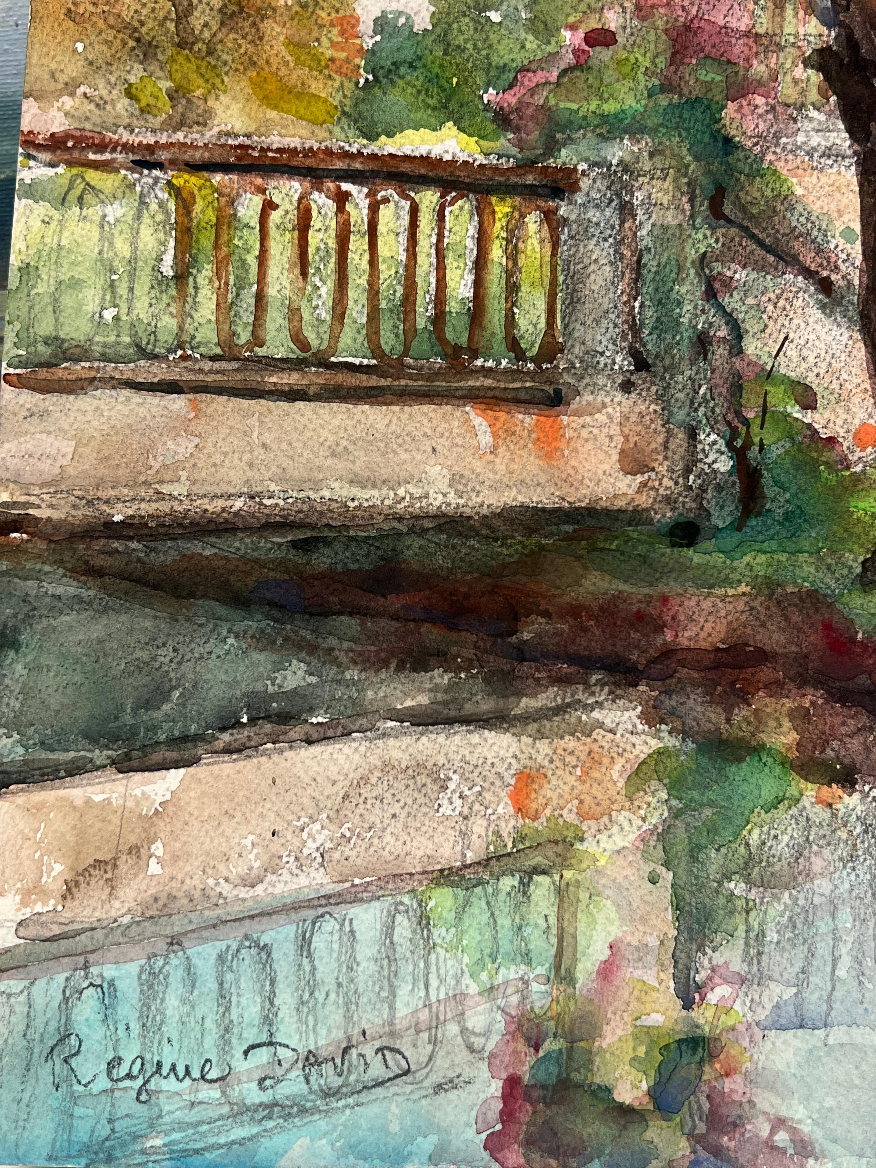 Reflektionen von Home A Tranquil Countryside Scene by the Water's Edge im Angebot 1