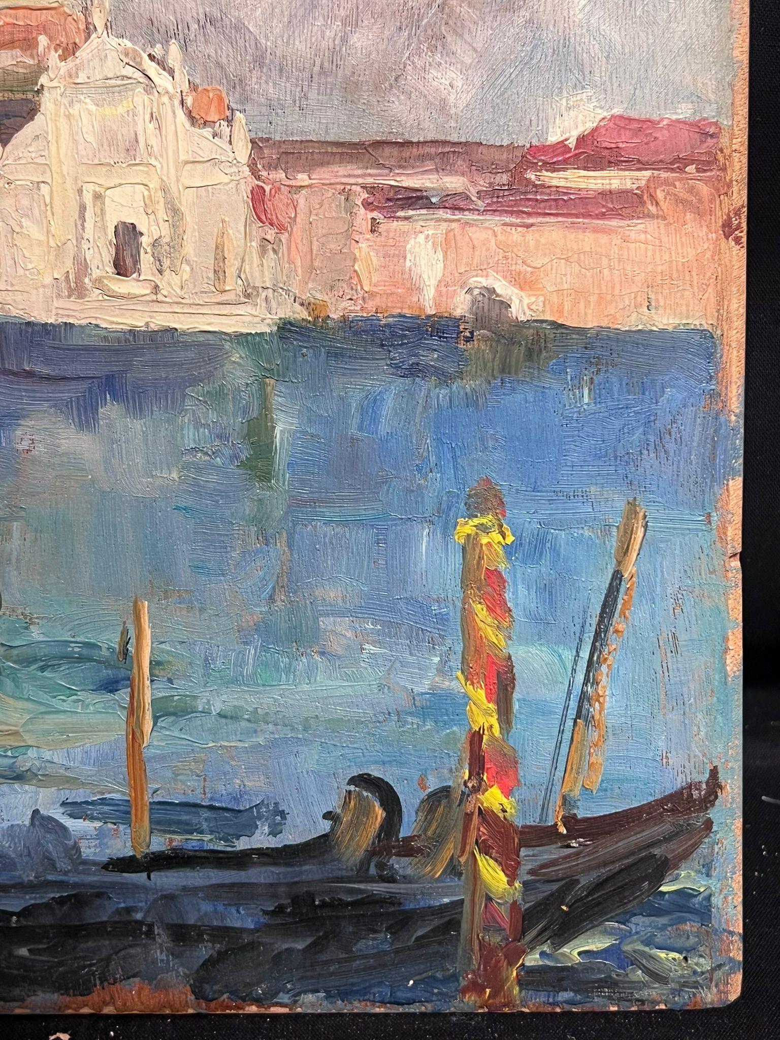 The Grand Canal Venedig Mitte des 20. Jahrhunderts 1950er Jahre Französisch Post-Impressionist Öl im Angebot 1