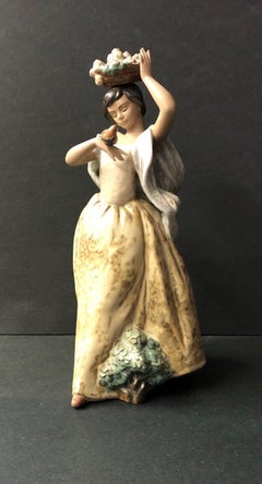 'A Bird on Hand' Lladro Porcelain Figure